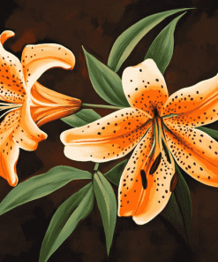 Tiger Lilies Blooms Diamond Painting