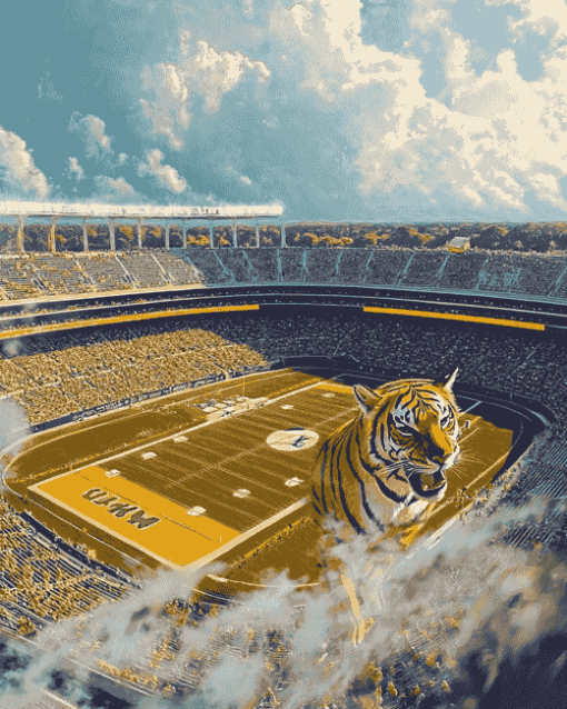 Tiger Stadium Highlights Diamond Painting