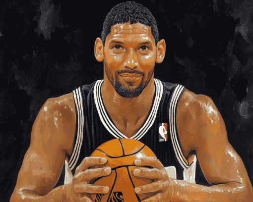 Tim Duncan Famous Basketball Diamond Painting