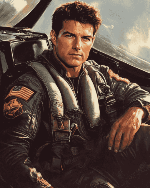 Tom Cruise Top Gun Diamond Painting