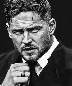 Tom Hardy Monochrome Diamond Painting