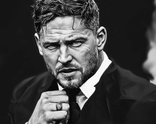 Tom Hardy Monochrome Diamond Painting