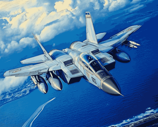 Tomcat Fighter Jet Diamond Painting