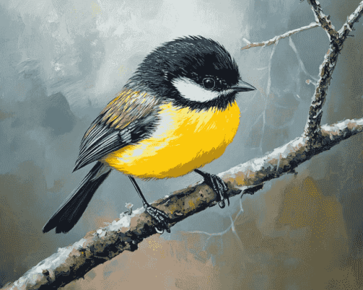 Tomtit Birds Diamond Painting