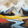 Tongariro Mountains Landscape Diamond Painting