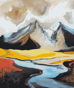 Tongariro Mountains Landscape Diamond Painting