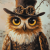 Top Hat Owl Animation Diamond Painting