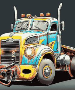 Tow Truck Animation Diamond Painting