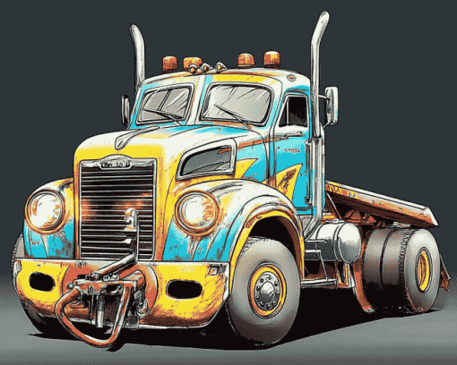 Tow Truck Animation Diamond Painting