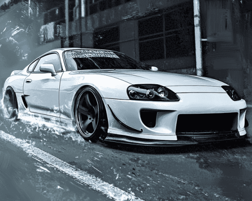 Toyota Supra Mk4 Sports Cars Diamond Painting