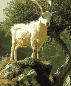 Tree Climbing Goat Diamond Painting