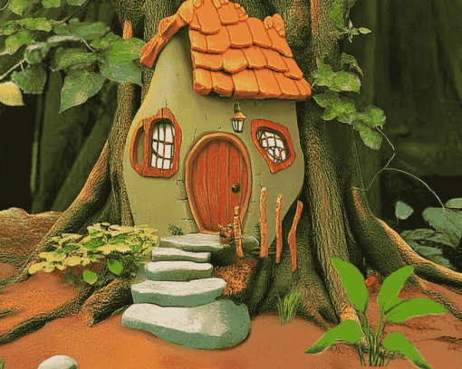 Treehouse Animation Diamond Painting