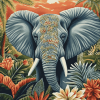 Tropical Elephant Wildlife Diamond Painting