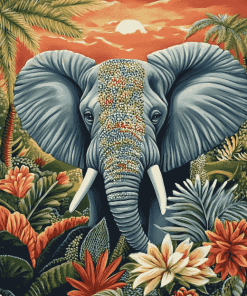 Tropical Elephant Wildlife Diamond Painting