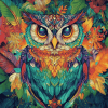 Tropical Owl Mandala Diamond Painting