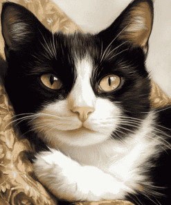 Tuxedo Cat Beauty Diamond Painting