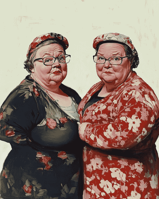 Two Fat Ladies Movie Diamond Painting