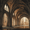 UK Fountains Abbey Historic Site Diamond Painting