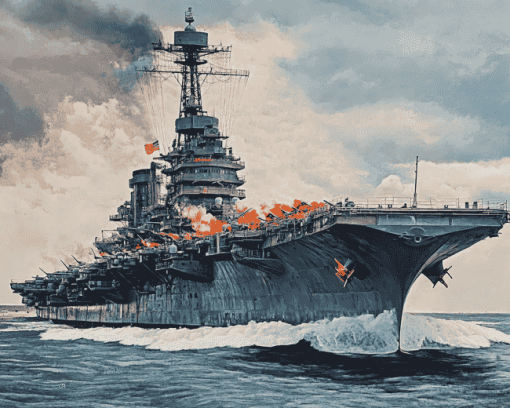 USS Lexington Engines Diamond Painting