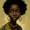 Ugandan Women Cartoon Style Diamond Painting