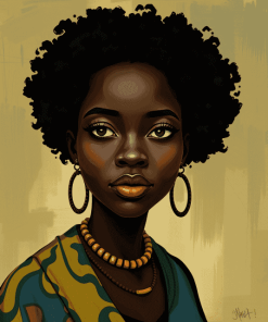 Ugandan Women Cartoon Style Diamond Painting