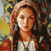 Ukrainian Women Beauty Diamond Painting