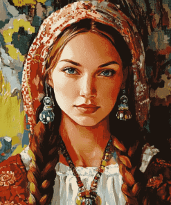 Ukrainian Women Beauty Diamond Painting