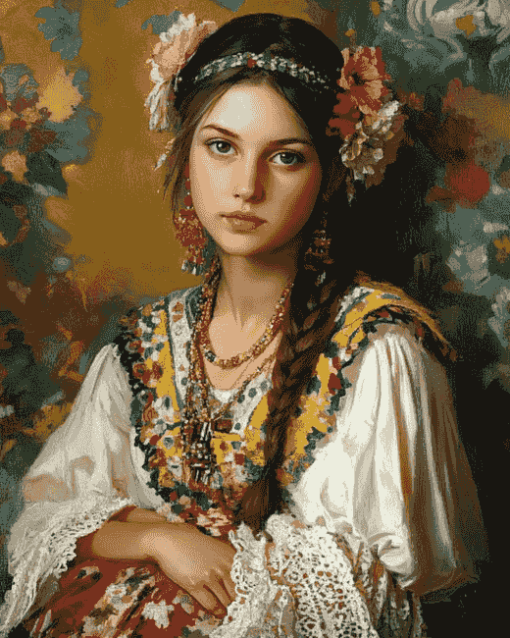 Ukrainian Women Diamond Painting