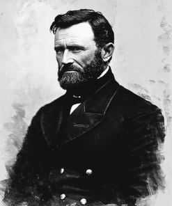 Ulysses S Grant Black White Diamond Painting