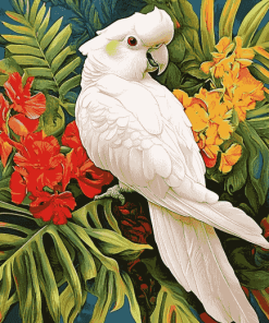 Umbrella Cockatoo Parrot Diamond Painting