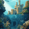 Underwater Castle Fantasy Diamond Painting