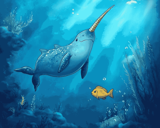 Underwater Narwhals Animation Diamond Painting