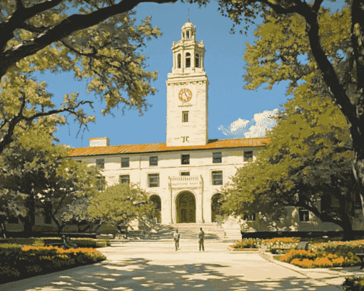 University of Texas Building Diamond Painting