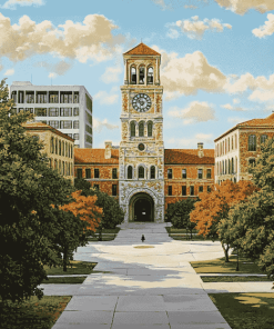 University of Texas Buildings Diamond Painting