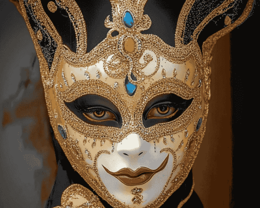 Venetian Carnival Mask Diamond Painting