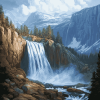 Vernal Falls Scenic Diamond Painting