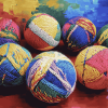 Vibrant Yarn Ball Patterns Diamond Painting