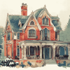 Victorian Style Home Diamond Painting