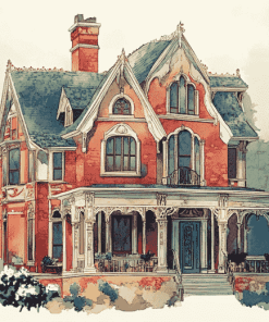 Victorian Style Home Diamond Painting