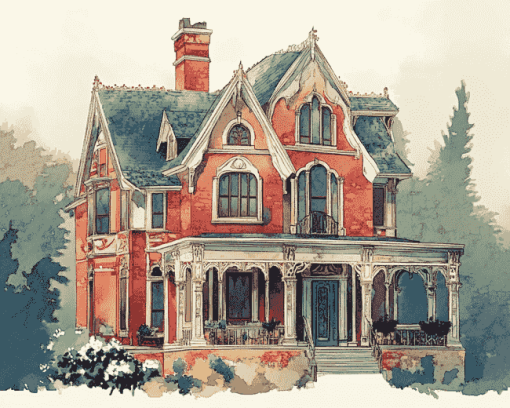 Victorian Style Home Diamond Painting