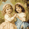 Victorian Vintage Kids Diamond Painting