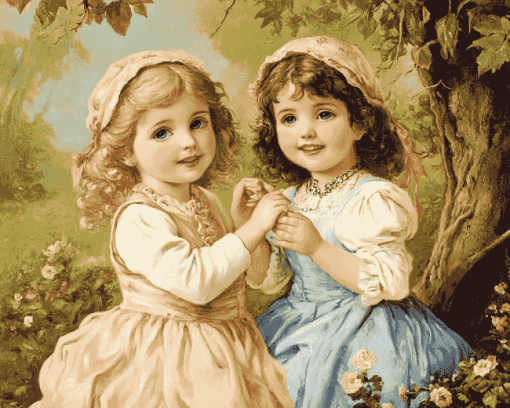 Victorian Vintage Kids Diamond Painting