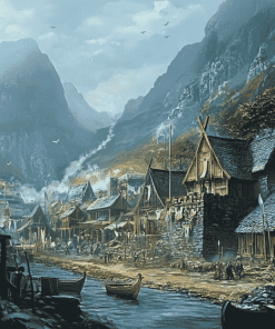 Viking Village Animation Diamond Painting