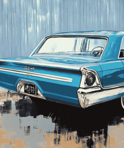 Vintage Blue Plymouth Belvedere Diamond Painting