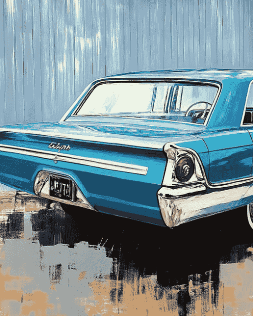 Vintage Blue Plymouth Belvedere Diamond Painting