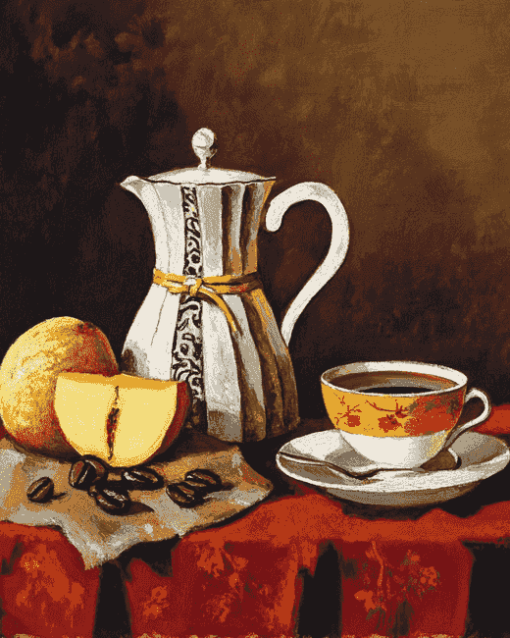 Vintage Coffee Pot Still Life Diamond Painting