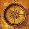 Vintage Compass Rose Diamond Painting