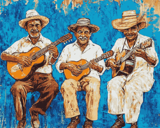 Vintage Cuban Musicians Diamond Painting