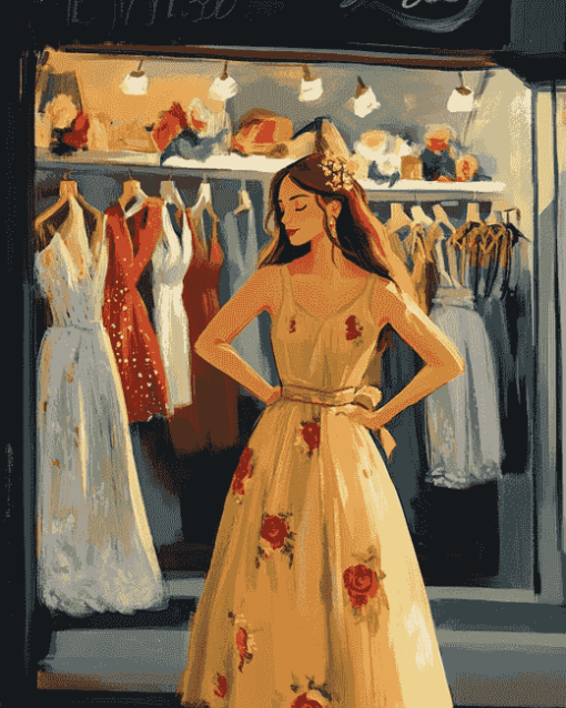 Vintage Dress Shop Diamond Painting