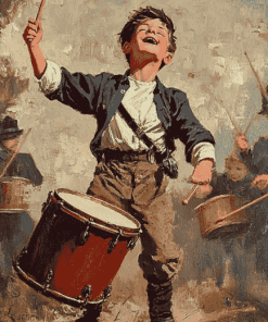 Vintage Drummer Boy Diamond Painting